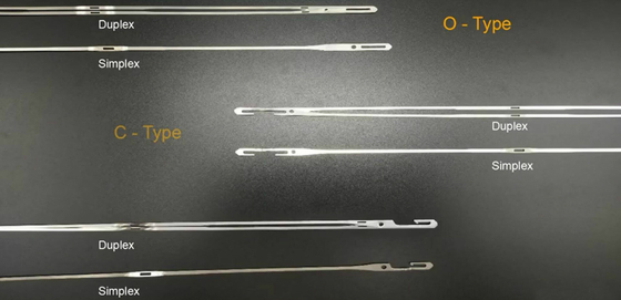 Ss Heddle Wire Picanol Air Jet Loom Spare Parts 5.5x1.2mm Eyelet
